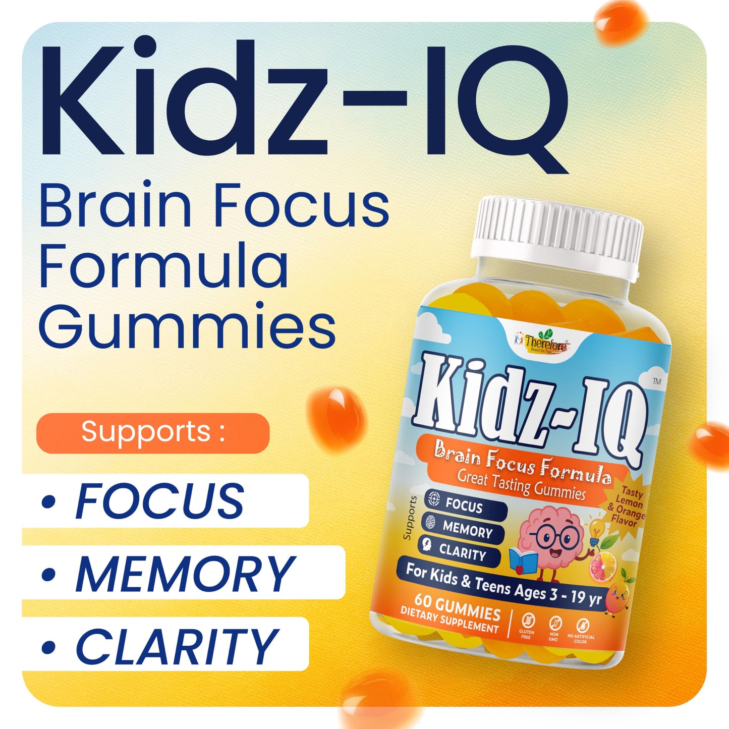 Therefore Kidz IQ Omega-3 for Kids Gummies, 60 Count