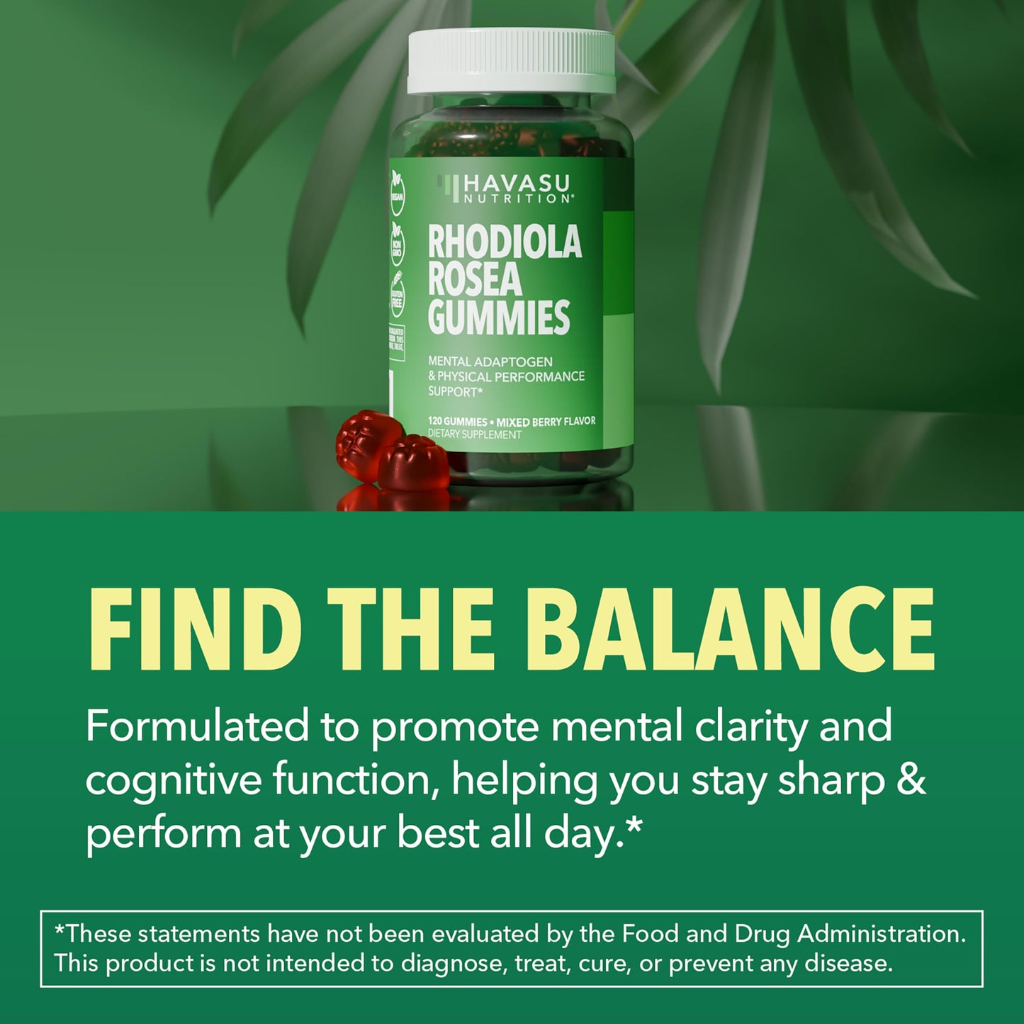 HAVASU NUTRITION Rhodiola Rosea Gummies, 120 Count