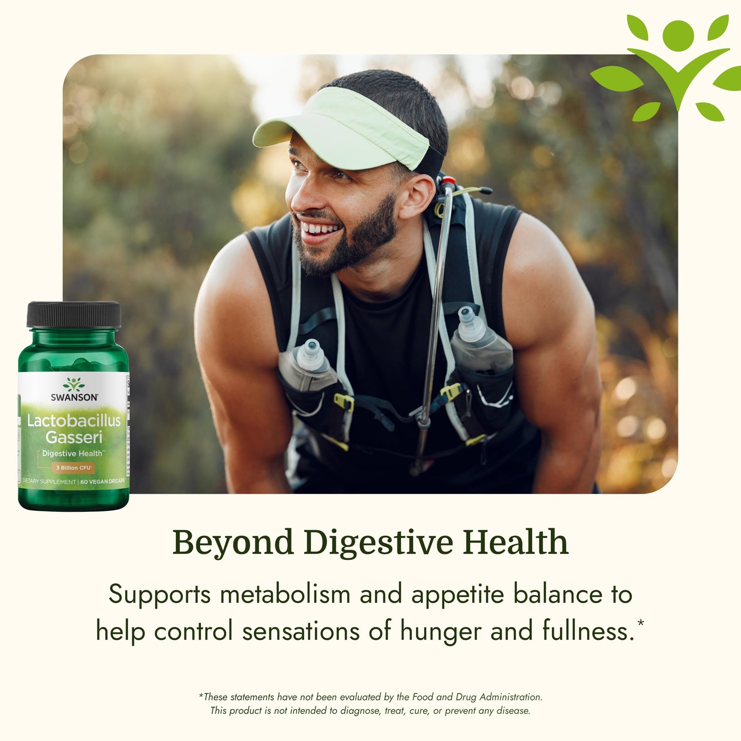 Swanson Lactobacillus Gasseri Probiotic for Adults Seeking Digestive and Metabolic Support with 3 Billion CFU - Acid-Resistant, No Refrigeration, 180 Capsules