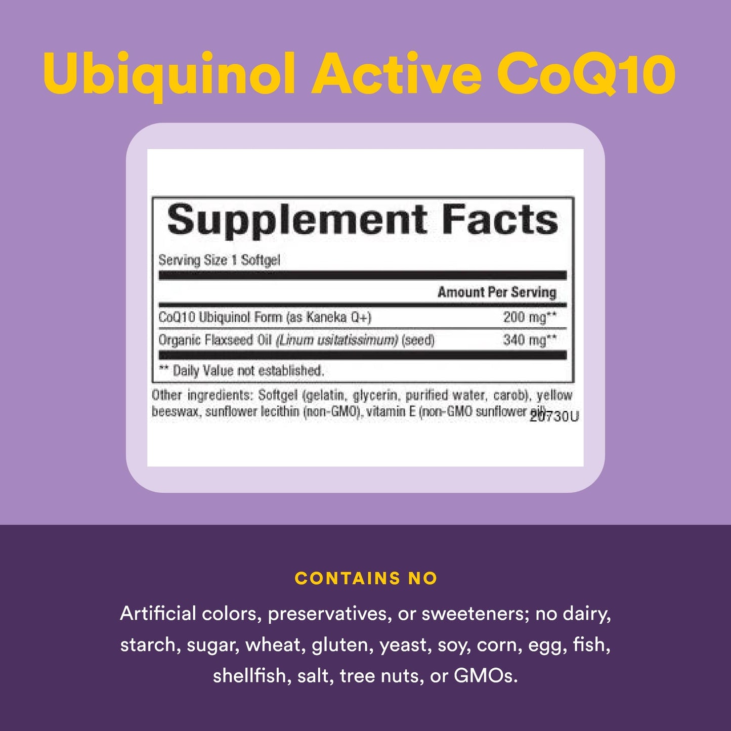 Natural Factors Ubiquinol 200 mg Softgel 60 Count