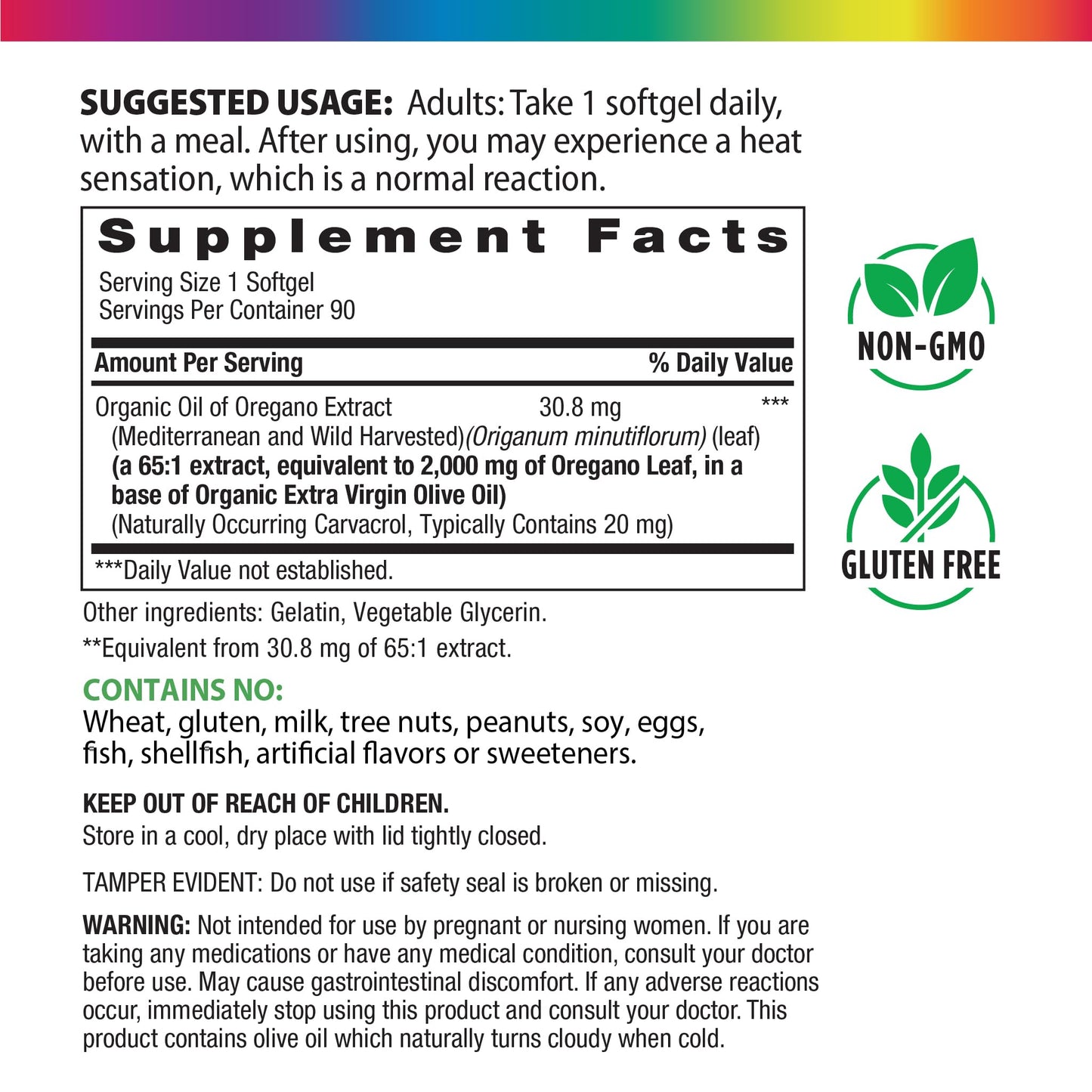 Rainbow Light Oil of Oregano 90 Softgels