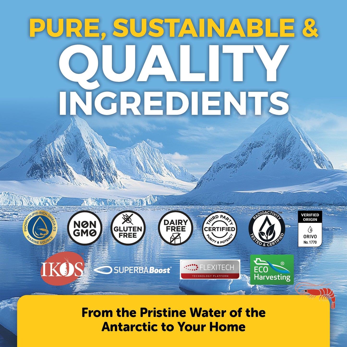 Viva Naturals Antarctic Krill Oil 1200 mg Softgels, 60 Count