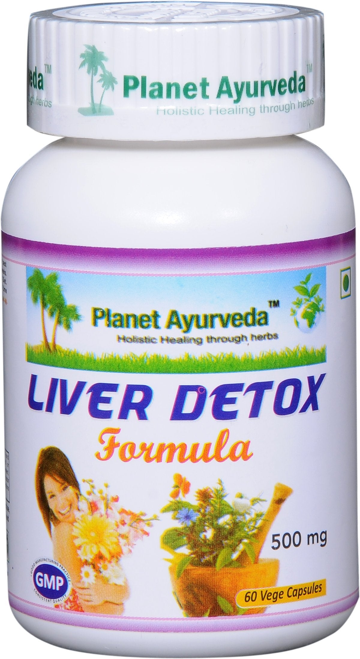 Planet Ayurveda Liver Detox Formula 500mg Veg Capsules, 2 Bottles