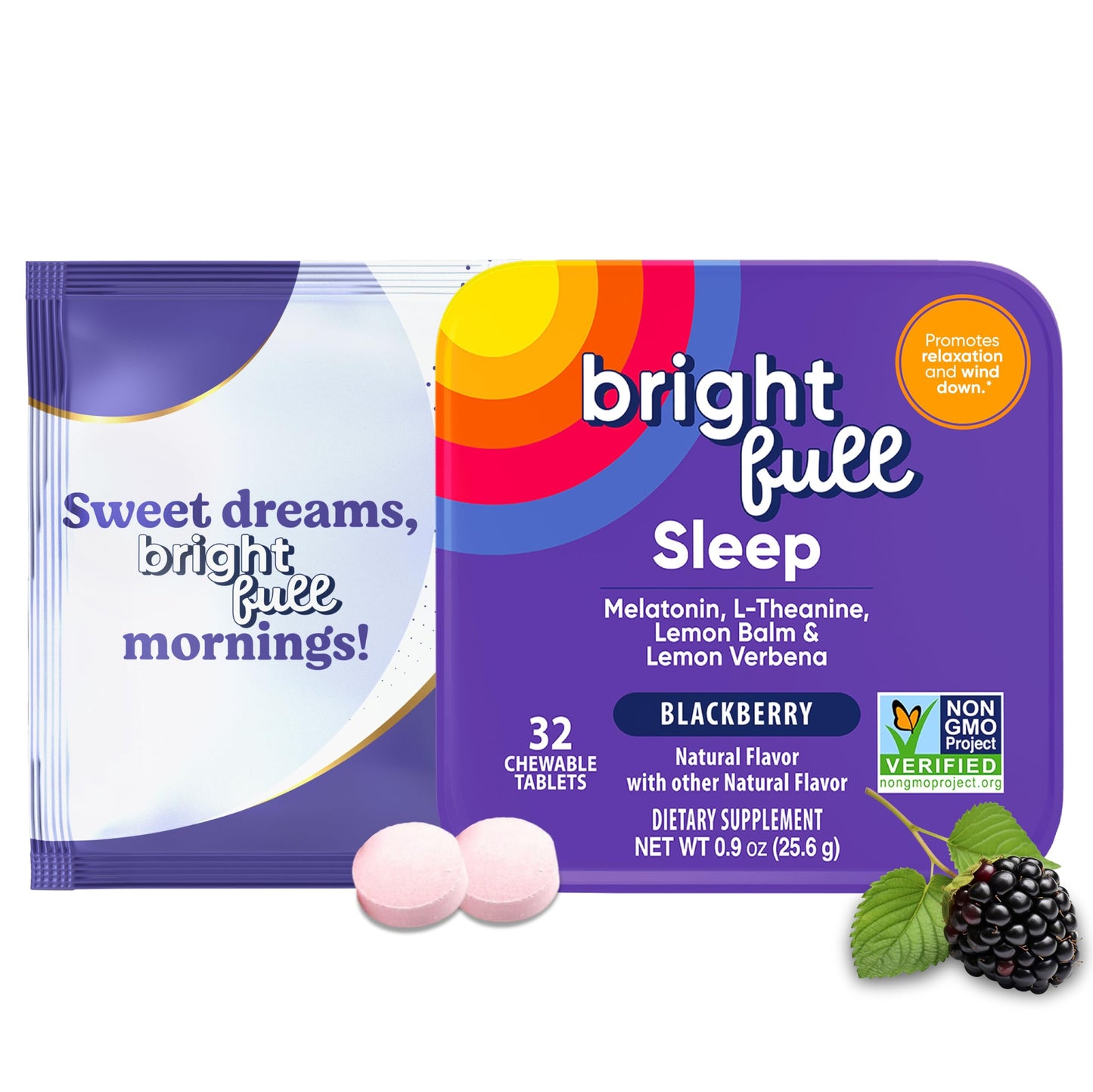 BRIGHTFULL Sleep Chewable Tablets 32 Count