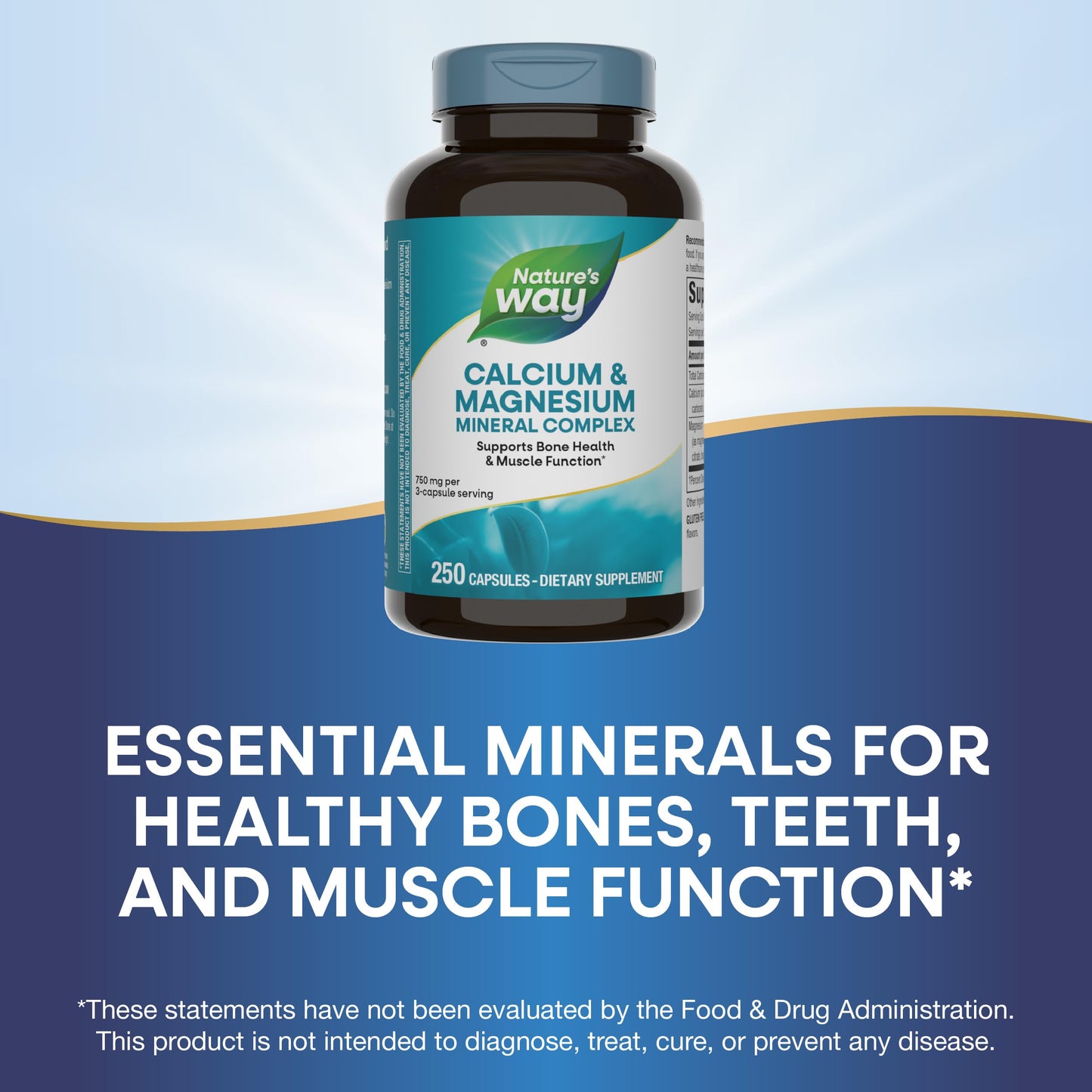 Nature's Way Calcium & Magnesium Mineral Complex Capsules 250