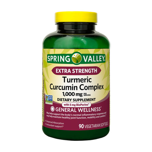 Generic Spring Valley Extra Strength Turmeric Curcumin Complex Softgel 90 Count