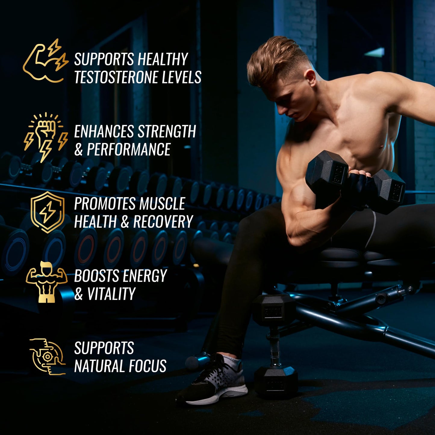 NutraPep Testosterone Booster Supplement for Men Capsule 120 Count