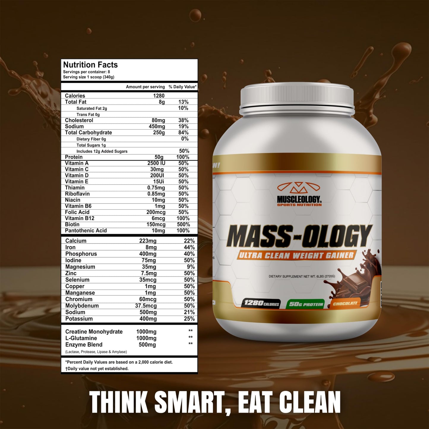 MUSCLEOLOGY Weight Gainer Powder, 1 Pack
