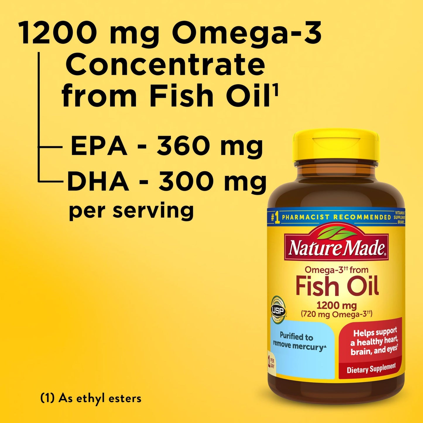 Nature Made Fish Oil Omega-3 Softgel 100 Softgels