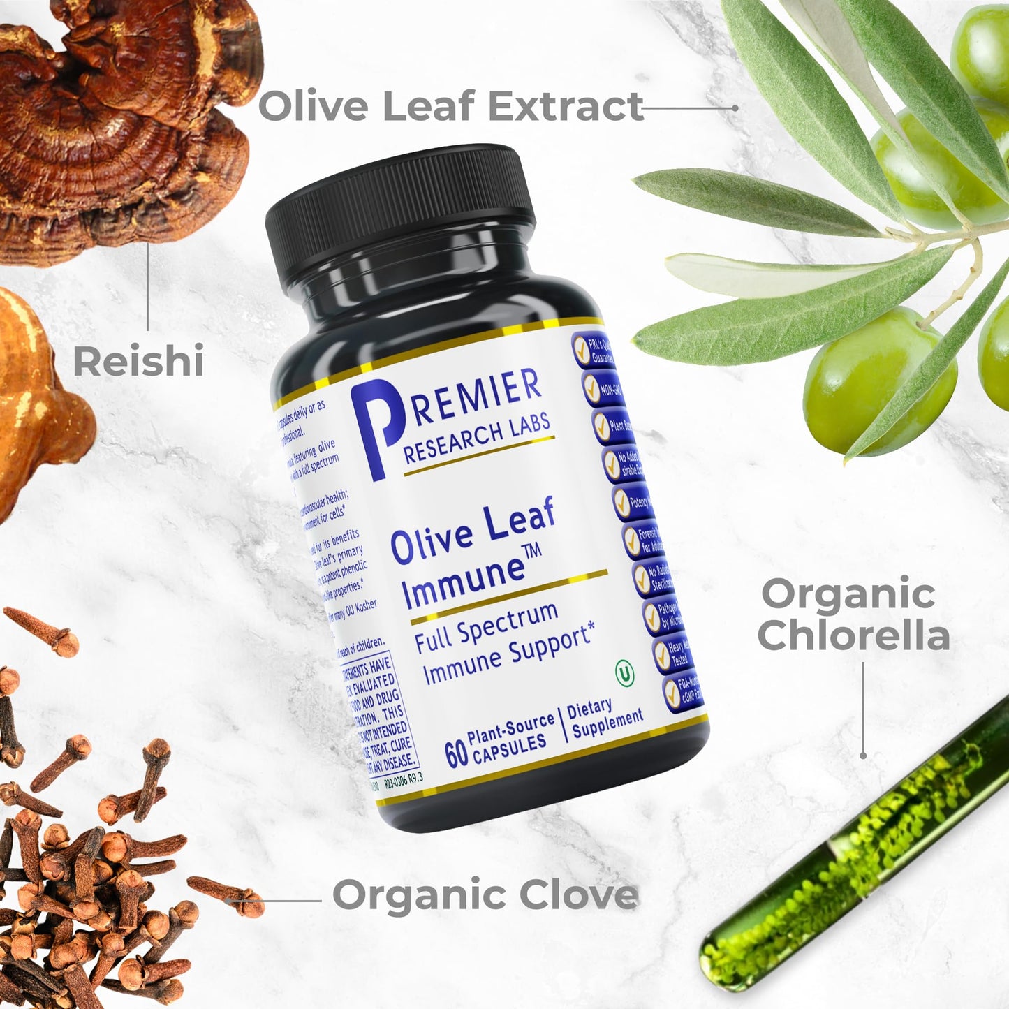 Premier Research Labs Olive Leaf Immune - Olive Leaf Extract 60 Capsules