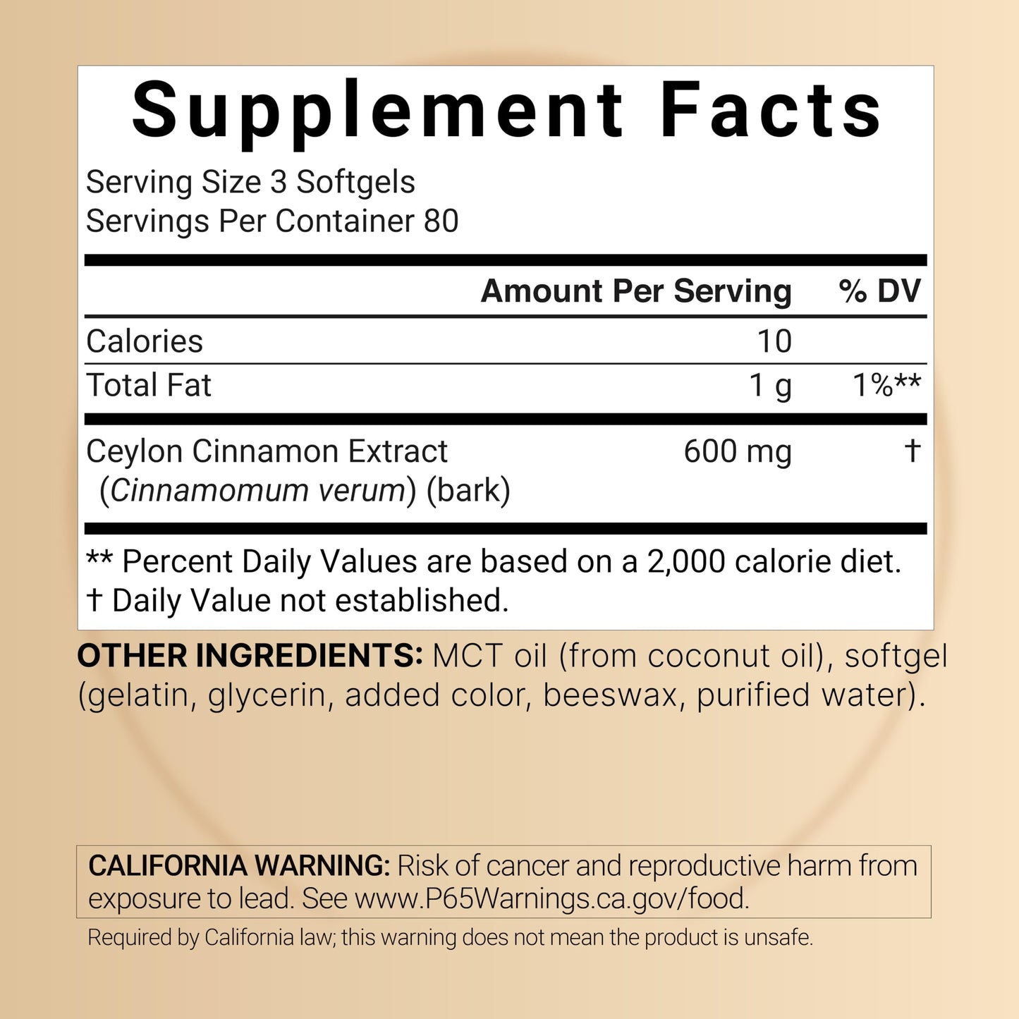 NatureBell Ceylon Cinnamon Softgels 240 Count