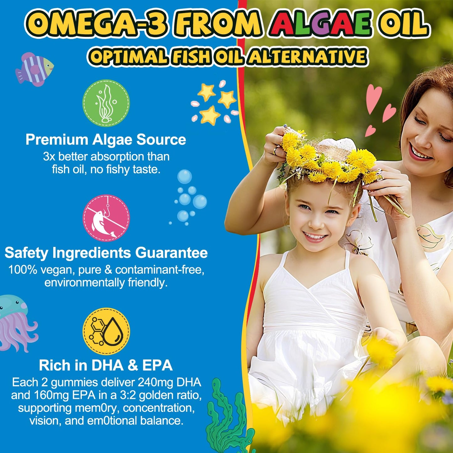 Ceecisee Organic Kid’s Omega-3 Gummies 60 Count