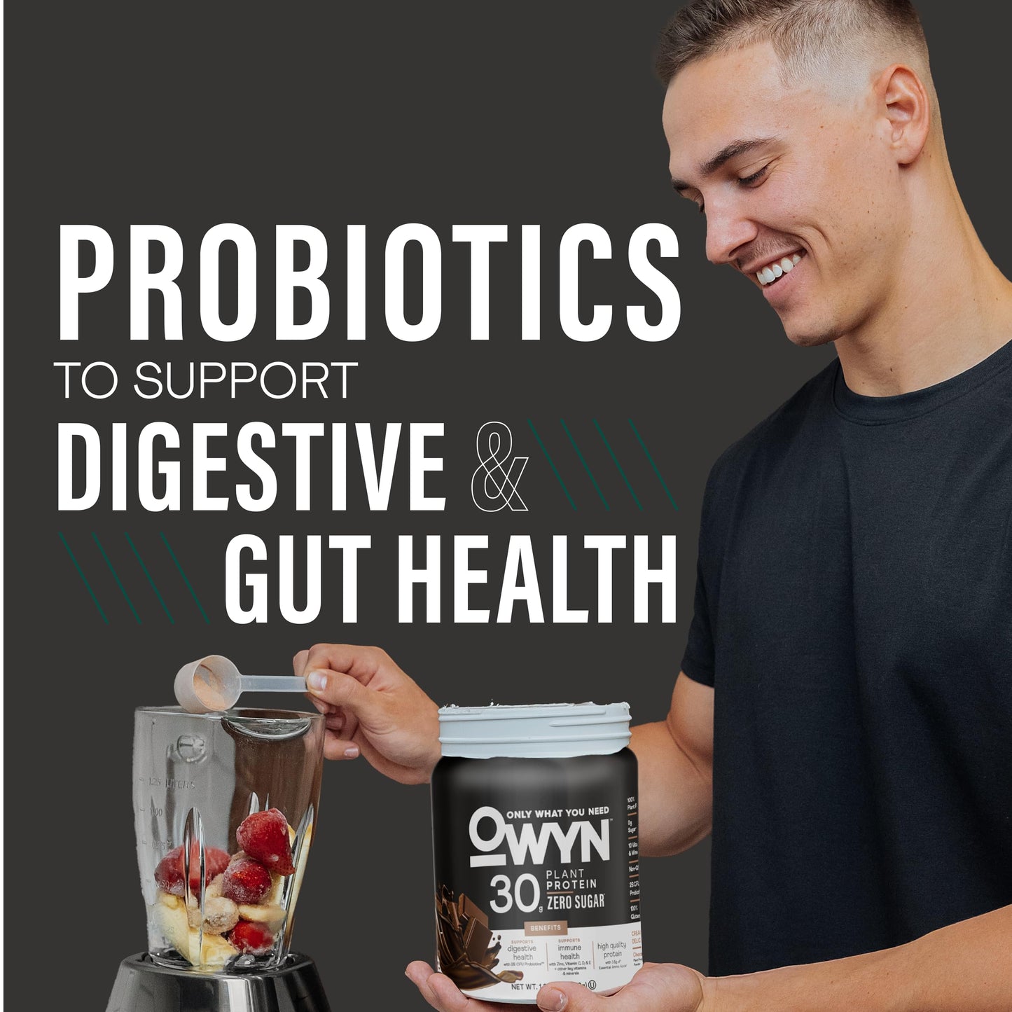 OWYN Pro Elite High Protein Powder, Chocolate, 12 Servings