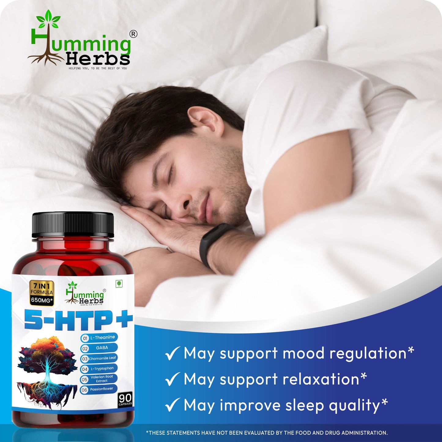 Humming Herbs 5-HTP+ Complex Capsules, 90