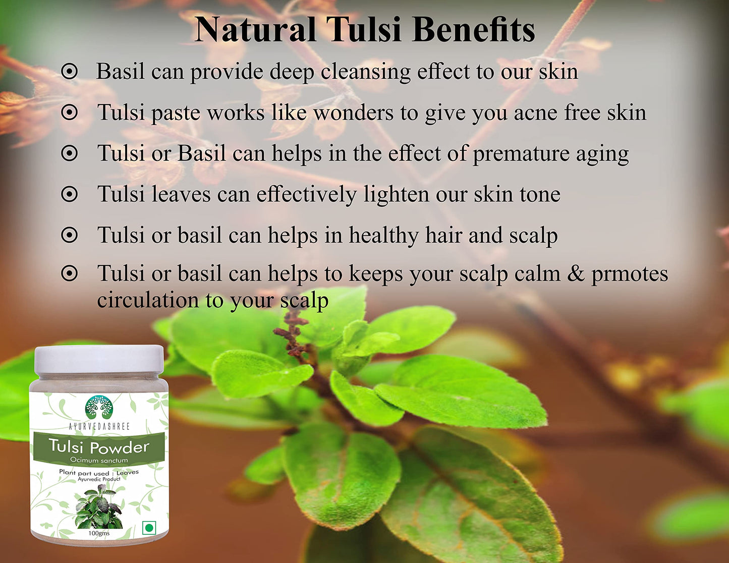 AYURVEDASHREE Tulsi Powder 100 g