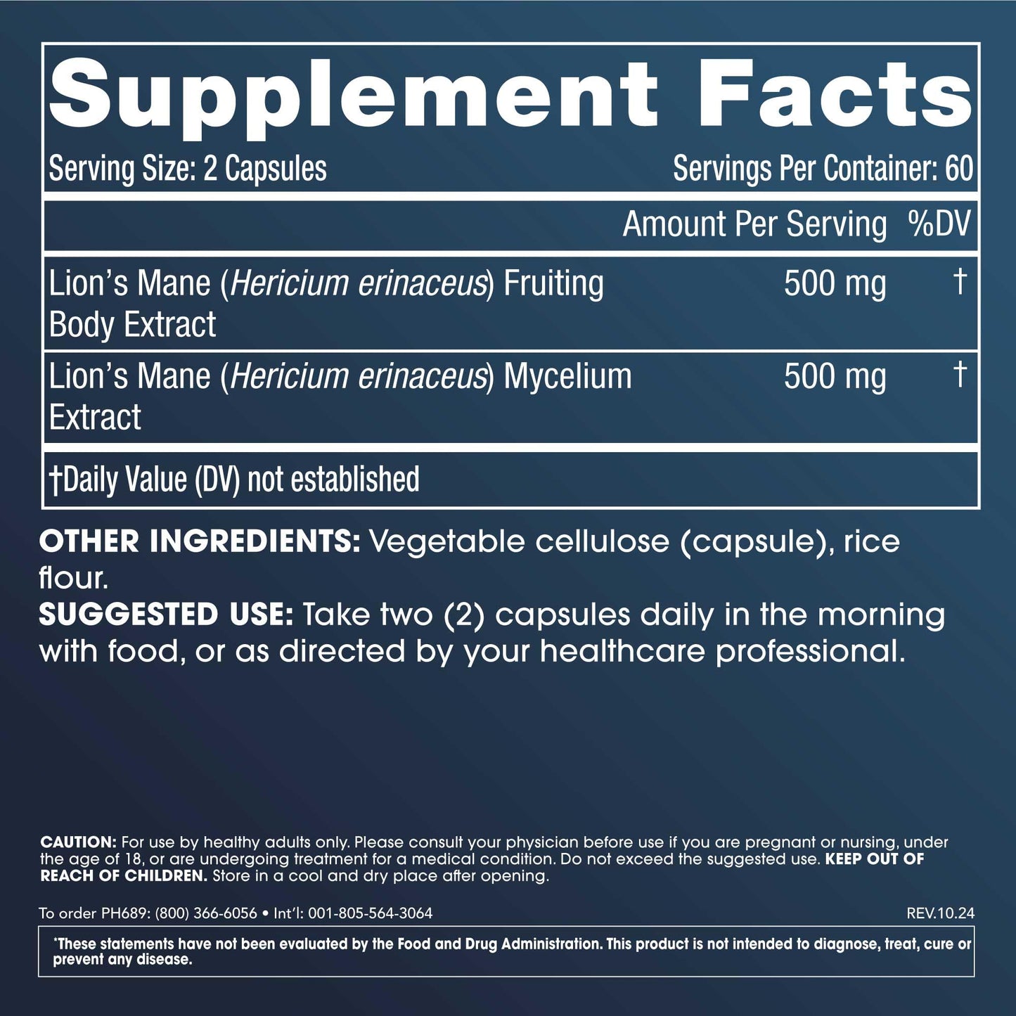 ProHealth Full Spectrum Lion’s Mane Capsules 120 Count