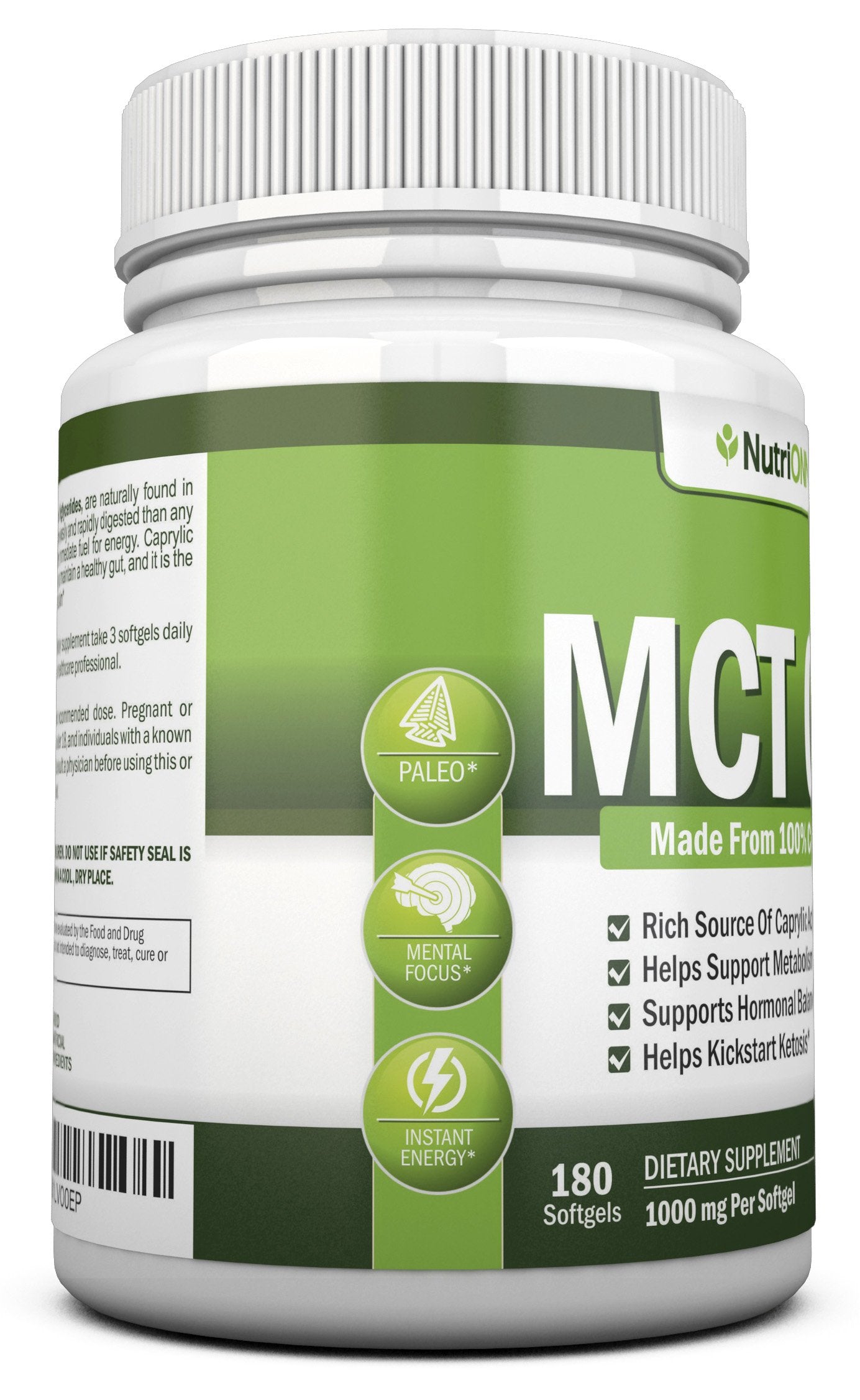 NutriONN MCT Oil 180 Softgels