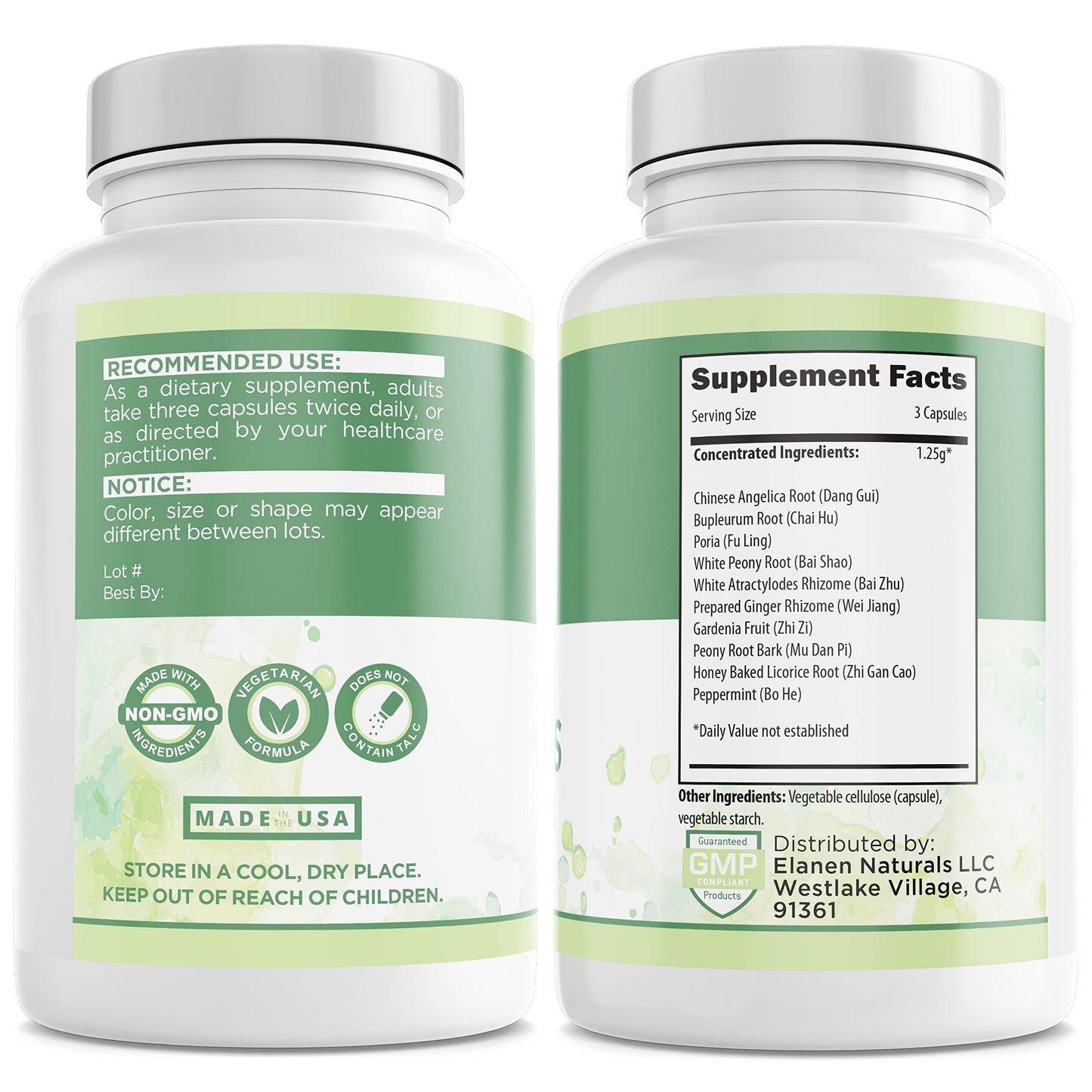 Elanen Naturals Jia Wei Xiao Yao San Free and Easy Wanderer Plus Capsule, 100 Count