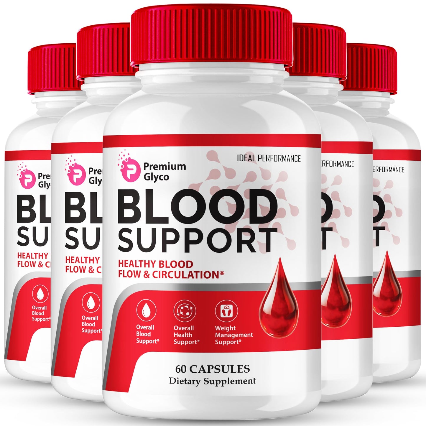 IDEAL PERFORMANCE Premium Glyco Advanced Blood Formula Capsules, 300 Capsules