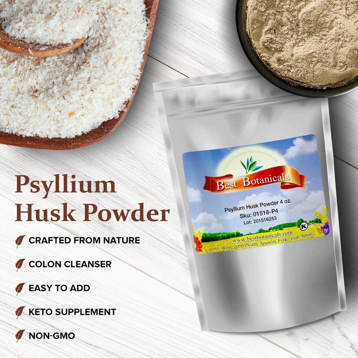 Best Botanicals Psyllium Husk Powder 4 oz
