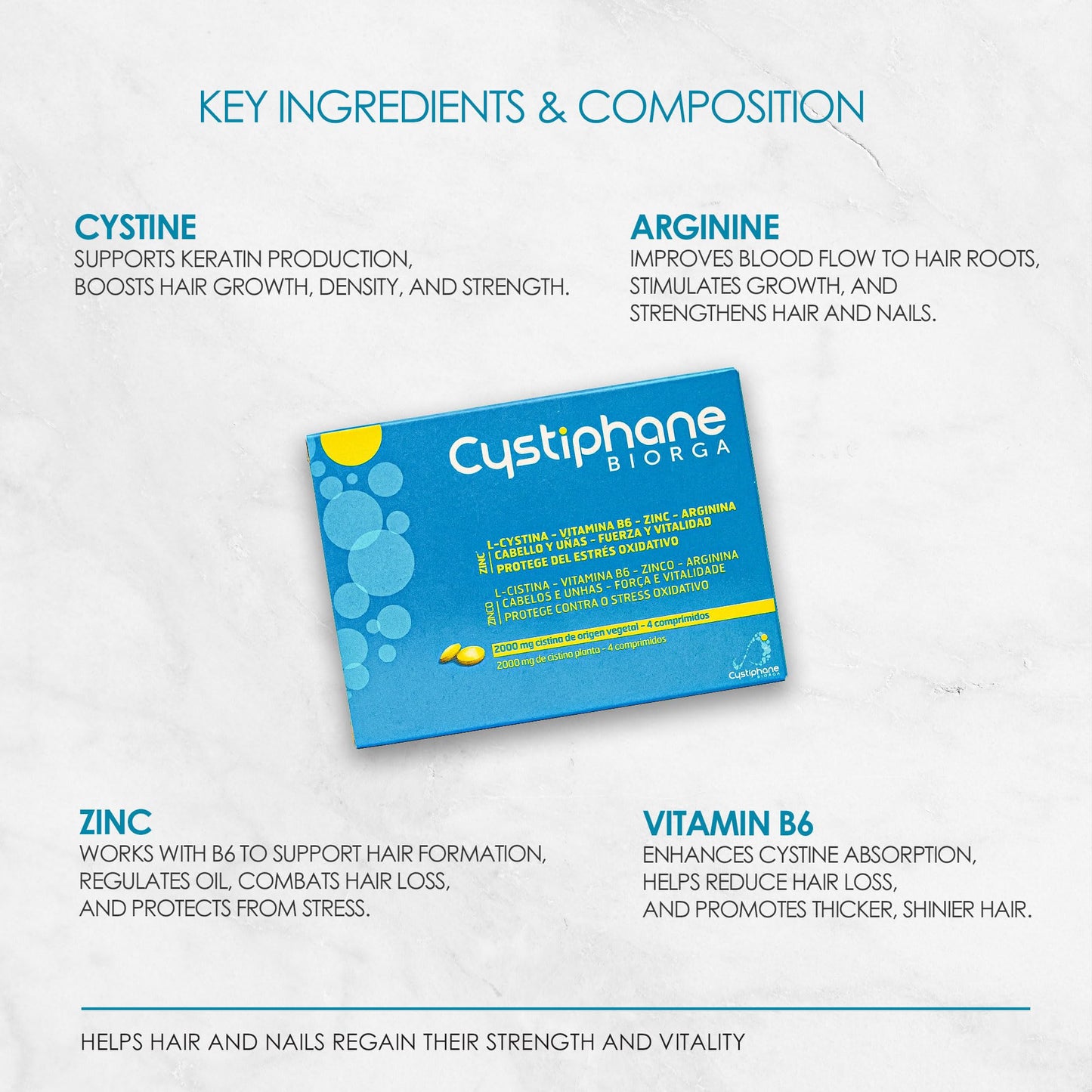 Biorga Cystiphane Food Supplement Tablet 120 Tablets