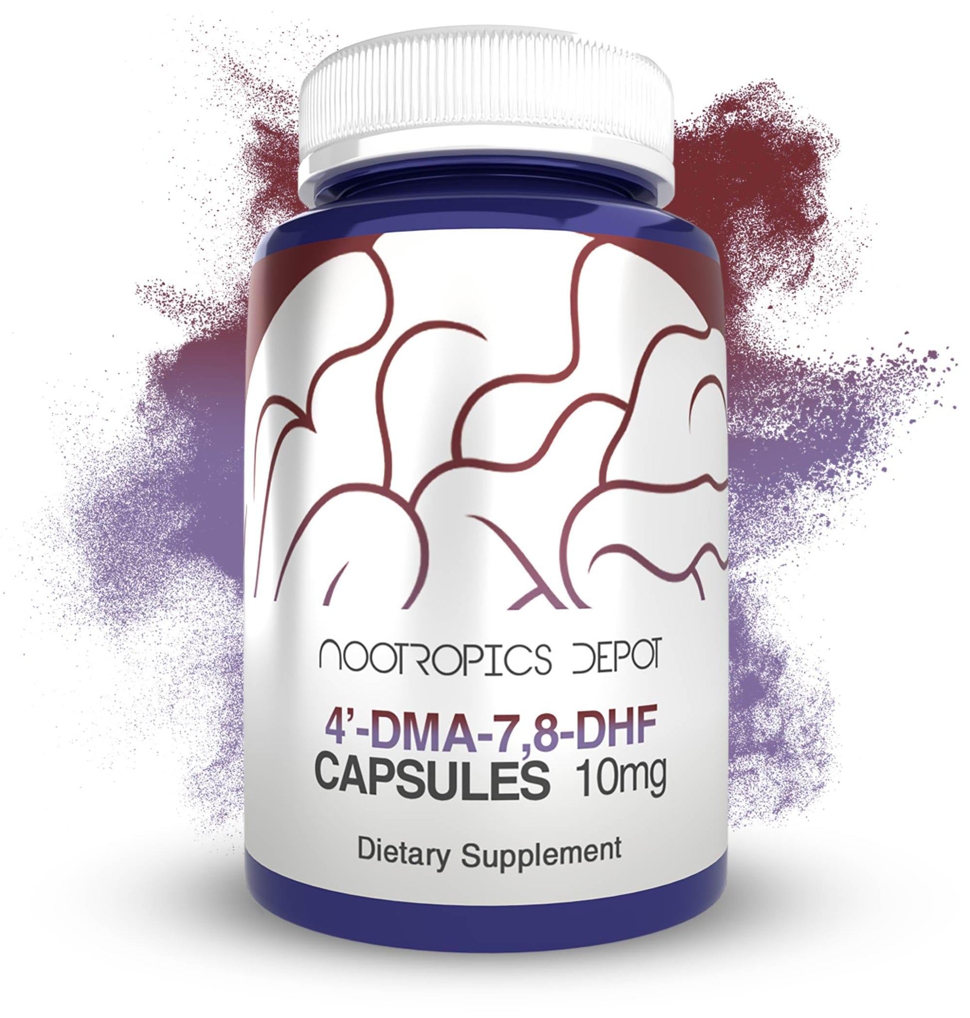 Nootropics Depot 4'-DMA-7,8-DHF Nutritional Supplement Capsules, 10mg, 30 Count