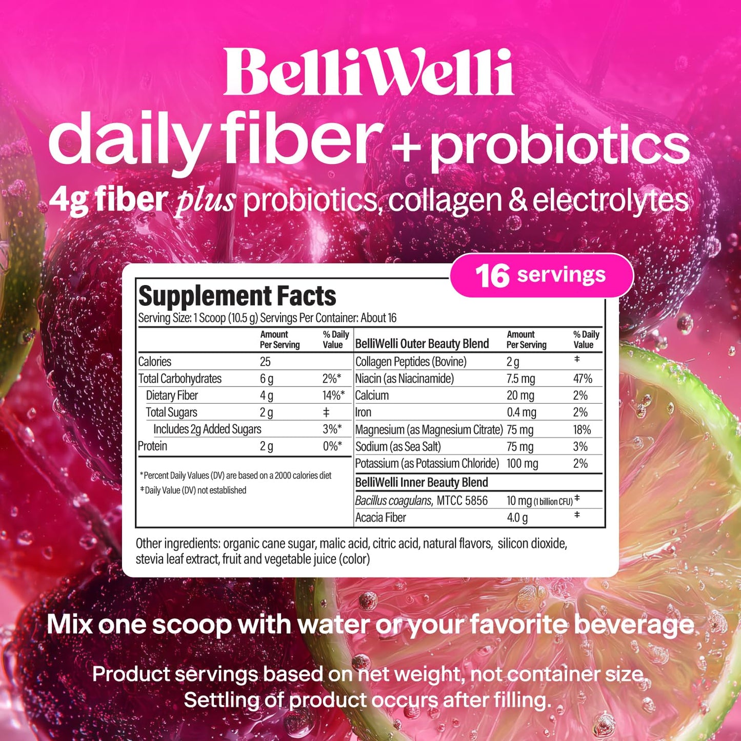 Belli Welli Fiber Supplement Powder 5.9 Ounce
