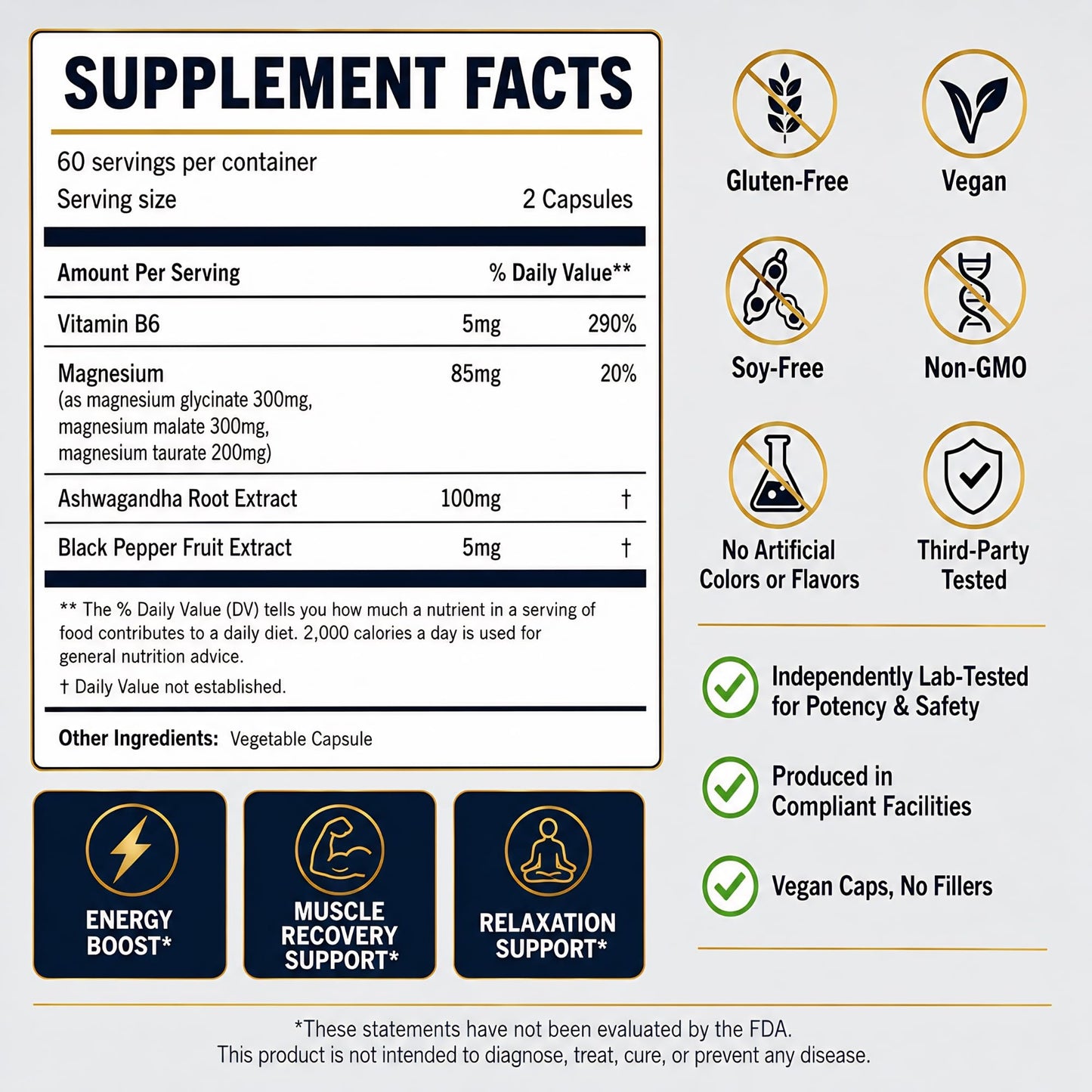 SUNDAFONE Magnesium Complex 800mg Capsule 2 Count