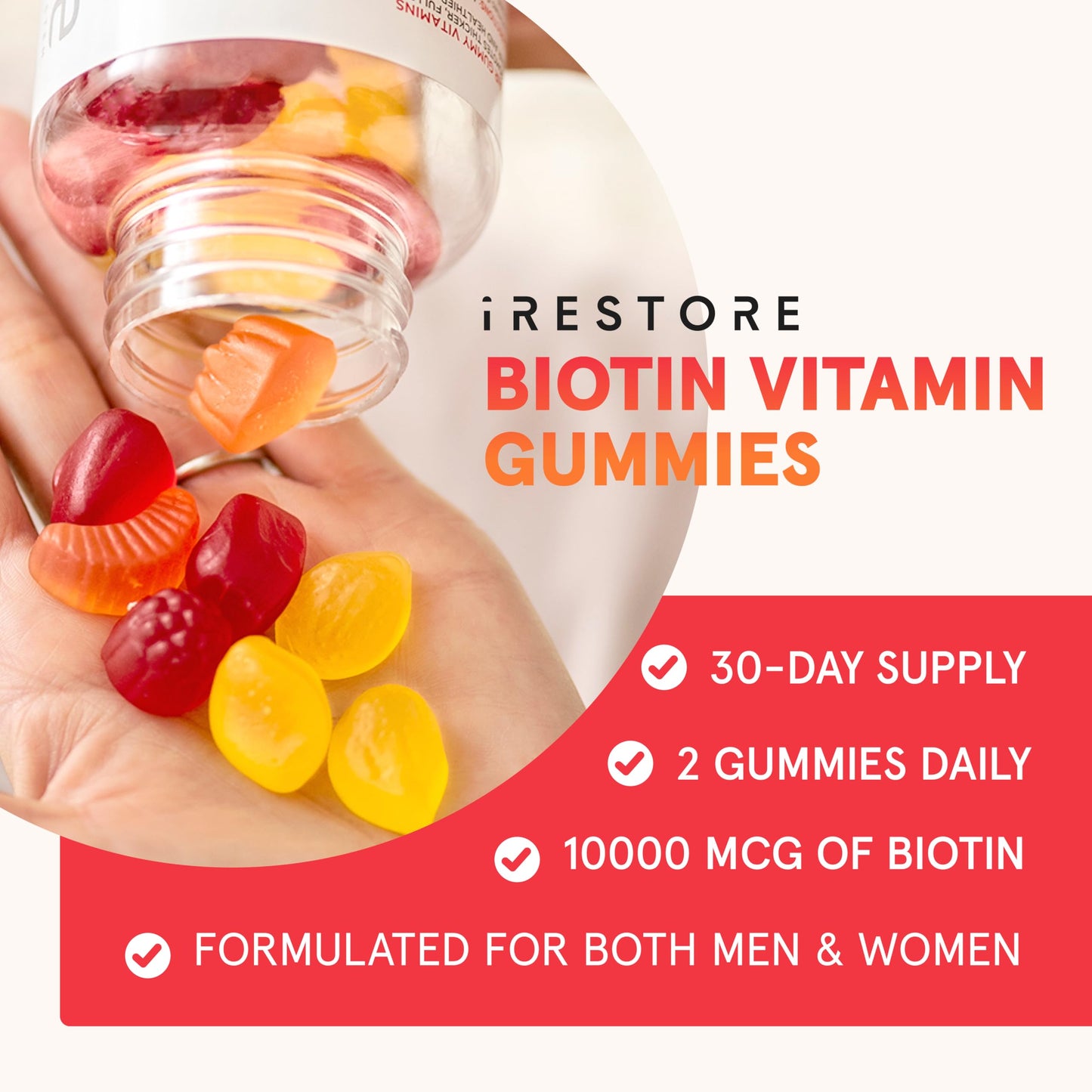 iRestore Biotin Gummies 61 Count