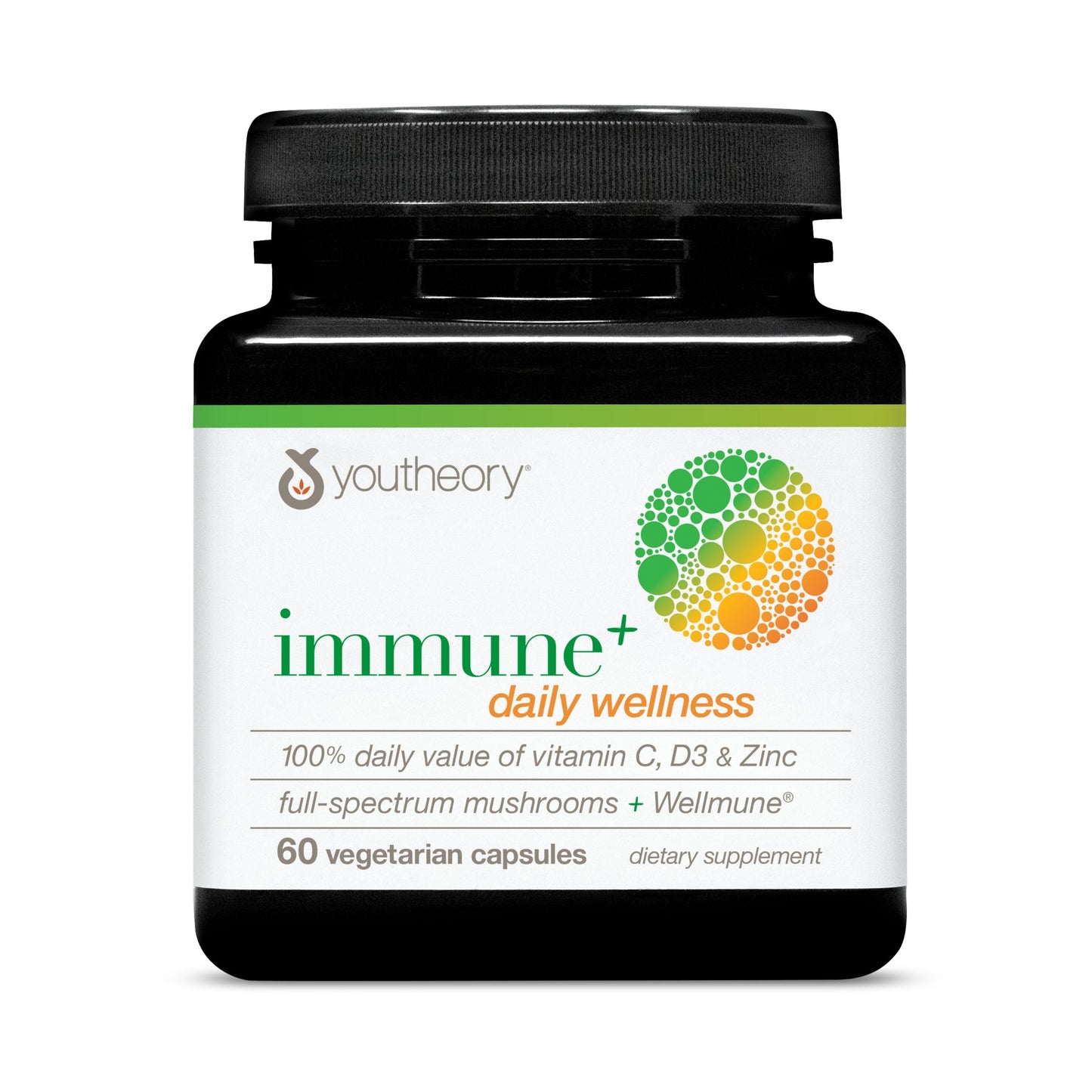 Youtheory Immune+ Daily Wellness, 60 Vegetarian Capsules