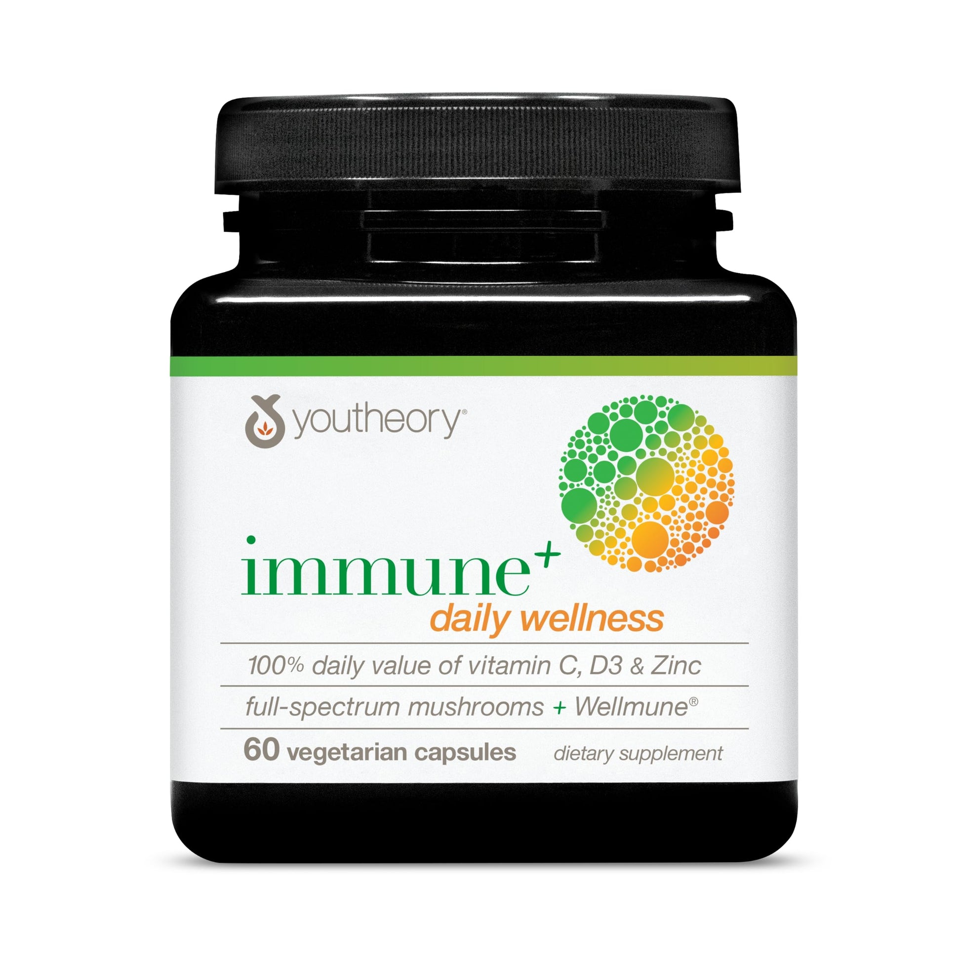 Youtheory Immune+ Daily Wellness, 60 Vegetarian Capsules