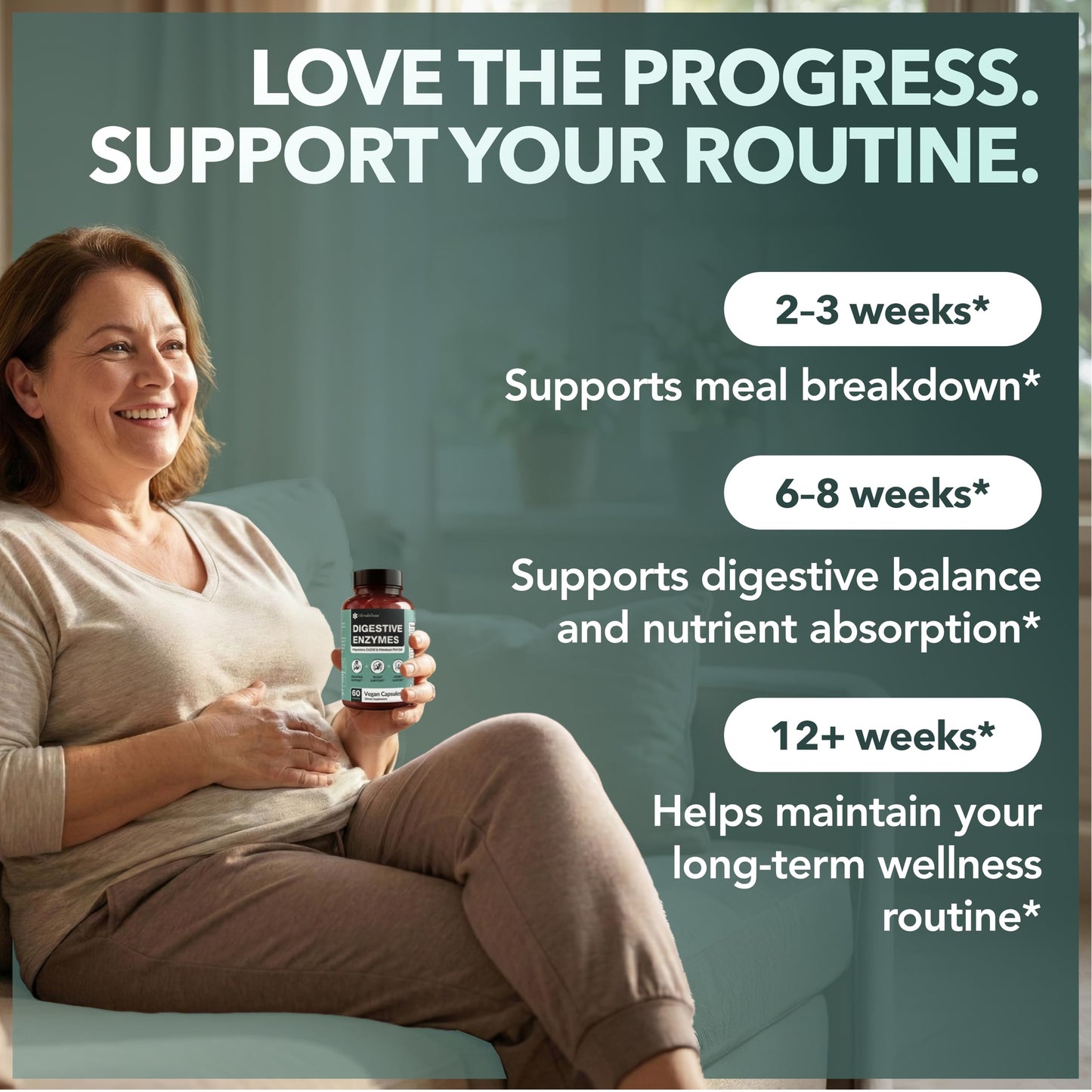 Intimate Rose GLP-1 Journey Support Digestive Enzymes for Women – Bloating Relief, Energy & Appetite Control, Gut Health & Metabolism Support, 60 Capsules