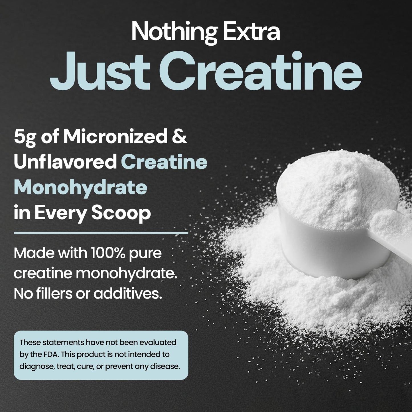 Mons Pura 100% Pure Micronized Creatine Monohydrate Powder, 1.1 Pound, 100 Servings (5g Per Serving)