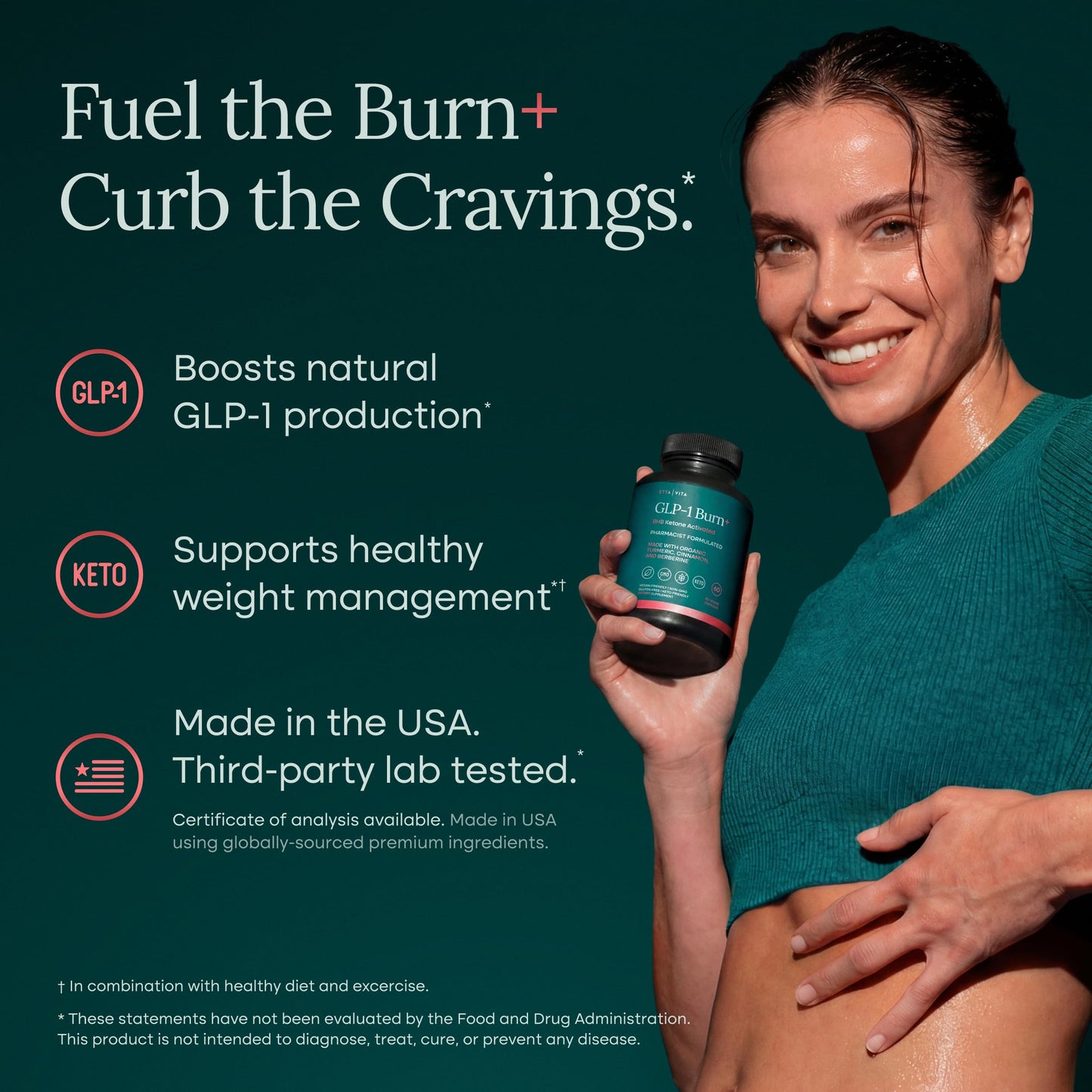Etta Vita Keto Burn & GLP-1 Supplement Capsule, 60 Count