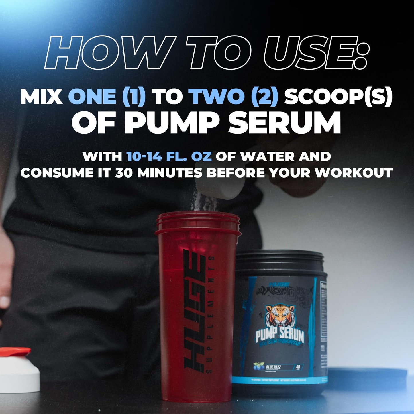 Huge Supplements Pump Serum Non-Stim Pre-Workout, Powder, 40 Servings