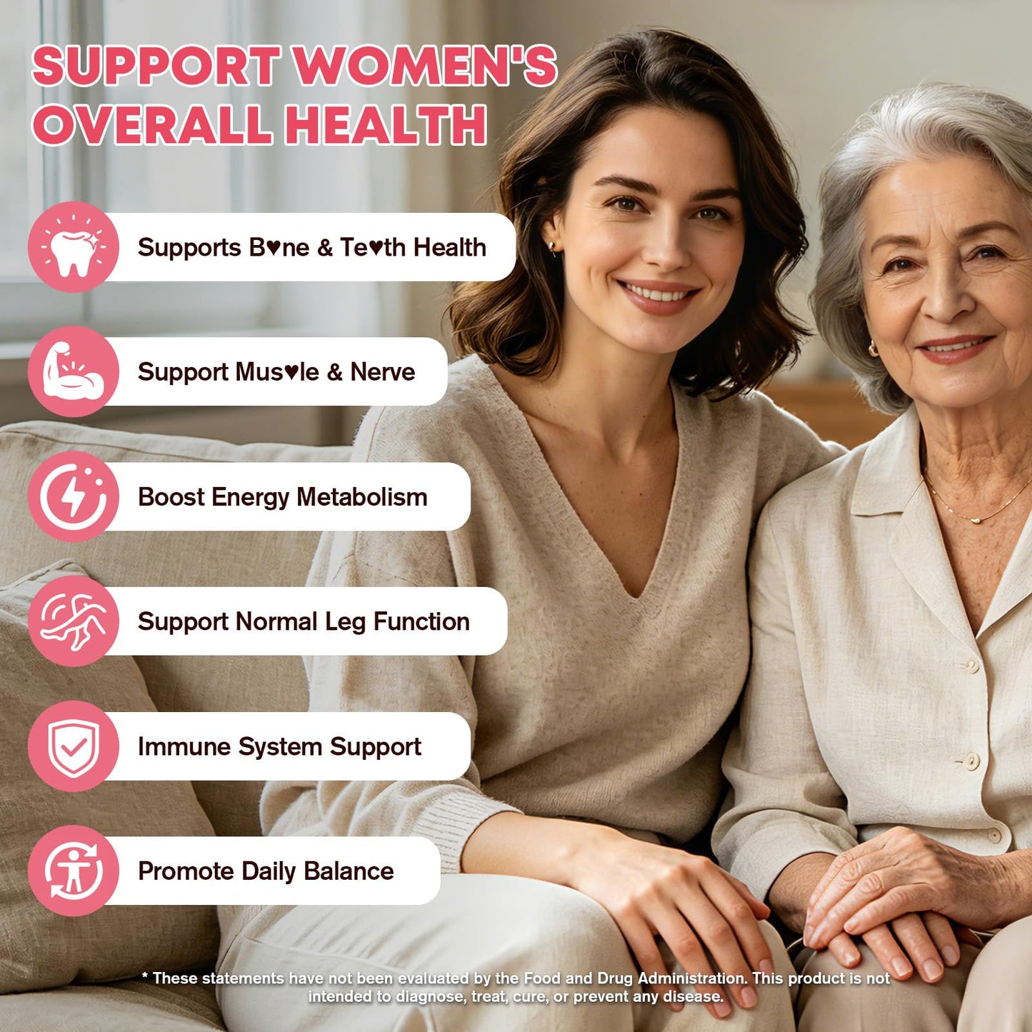 YANLUOBO Calcium Gummies for Women 60 Count