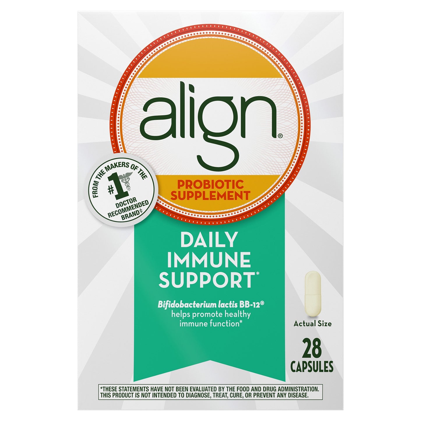 Align Daily Immune Support Probiotic Supplement Capsule, 28 Count
