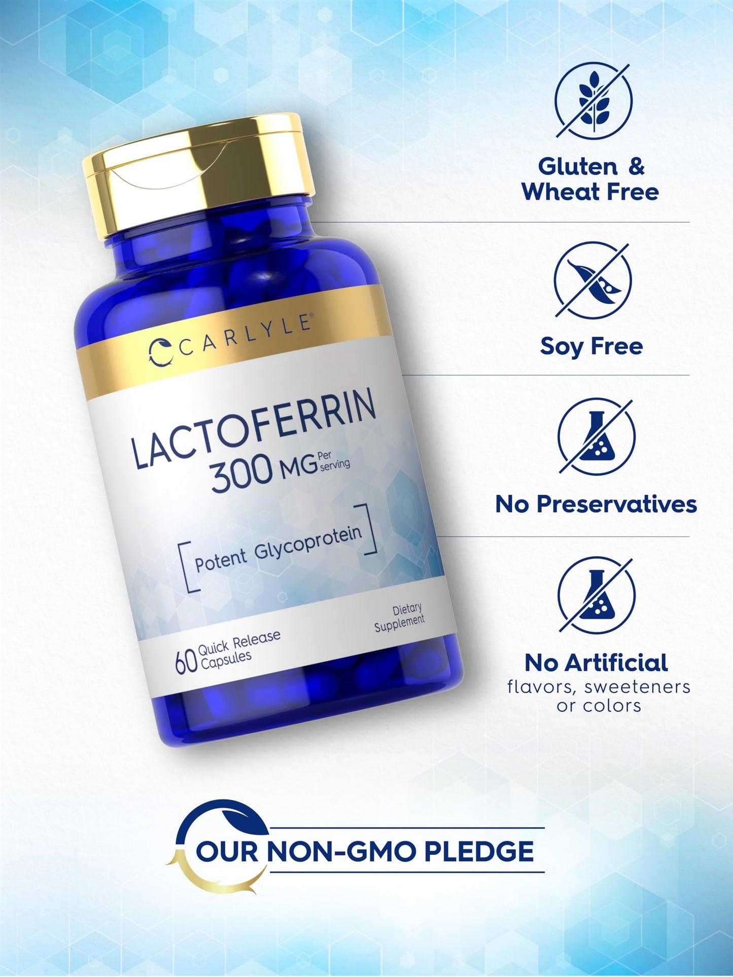 Carlyle Lactoferrin 300mg Capsule, 60 Capsules