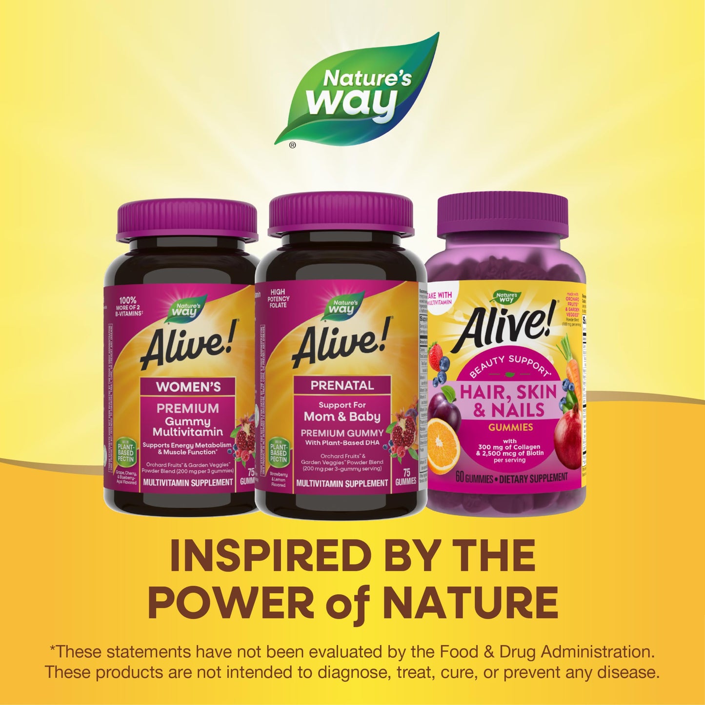 Nature's Way Alive! Prenatal Gummy Multivitamin, Folate & DHA, 75 ct