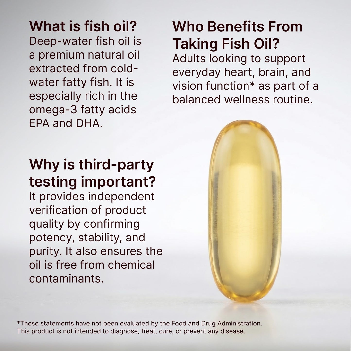SOULSATION Fish Oil Softgels 1200mg Omega-3 Fatty Acids (EPA & DHA) - 30 Softgels