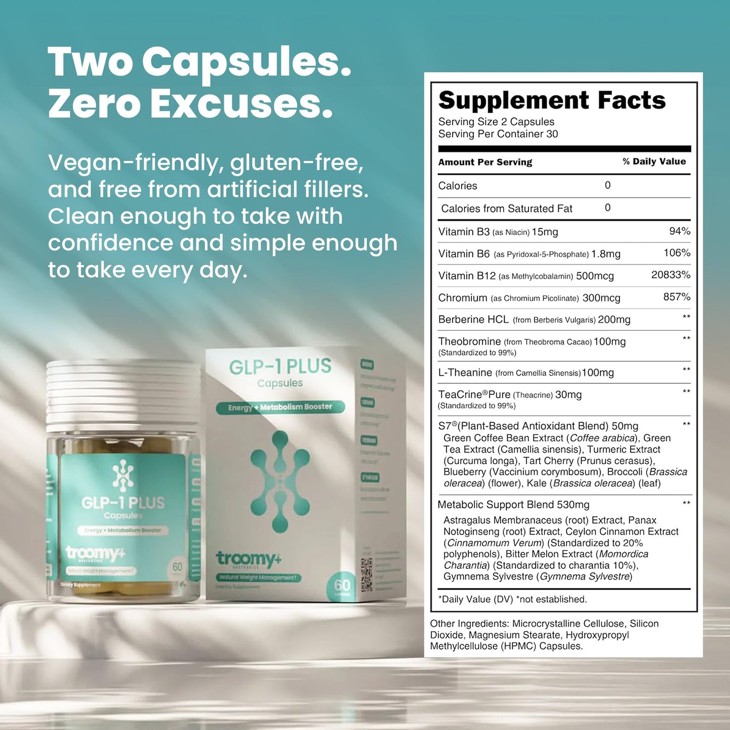 Troomy Nootropics GLP-1 Plus Supplement Capsule 60 Count