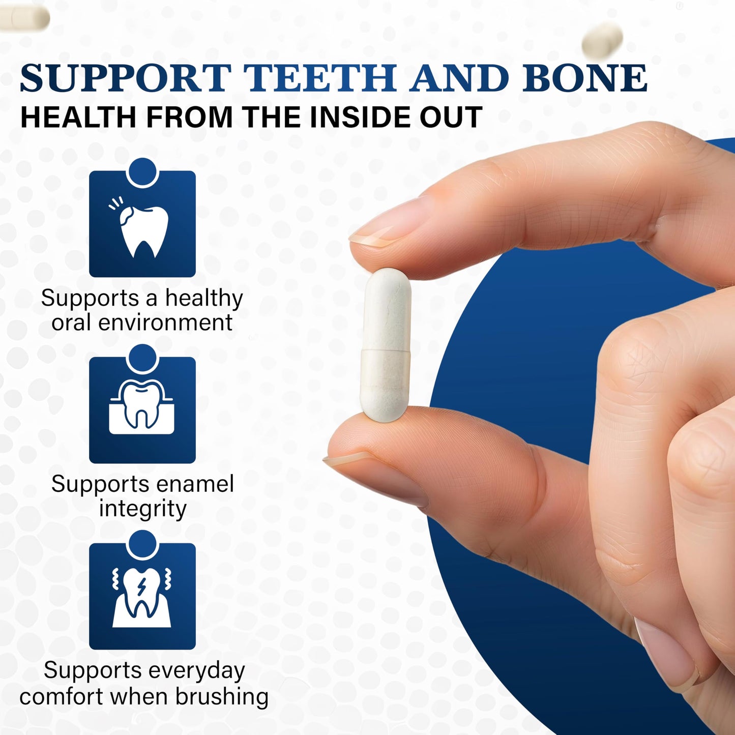 Living Well with Dr. Michelle Tooth and Bone Formula with D3, K2 Capsule 120 Count