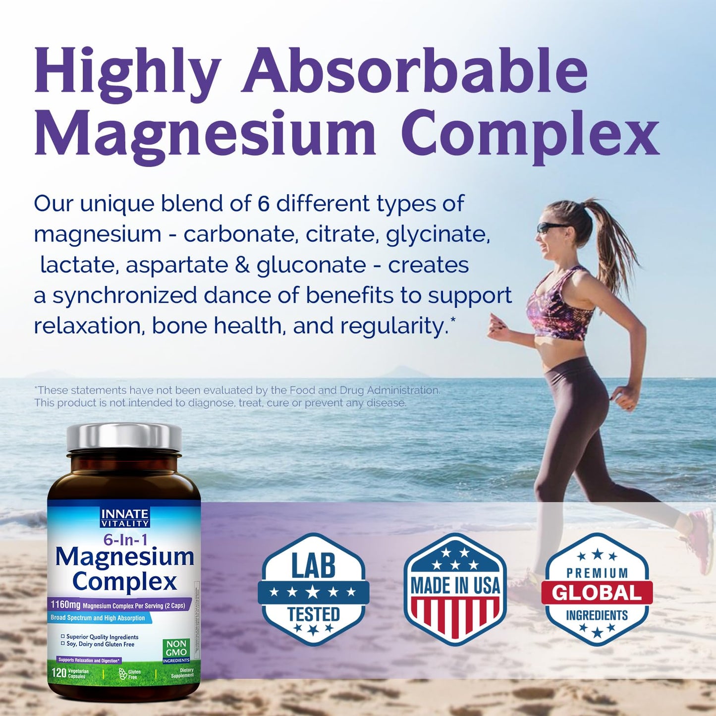 Innate Vitality Magnesium Complex 6-in-1 Capsules, 120 Count