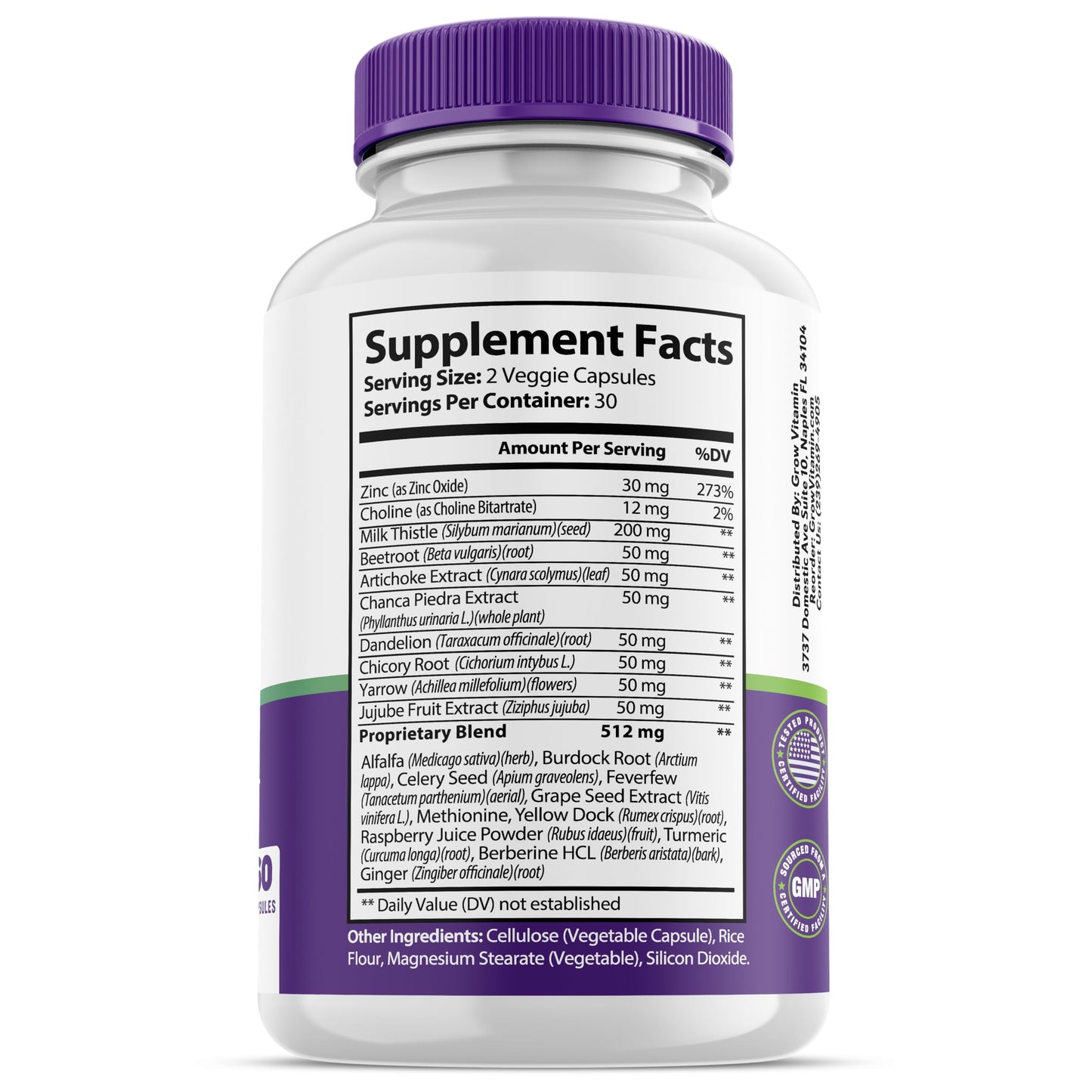 Grow Vitamin Liver Cleanse Detox Capsules, 60 Capsules
