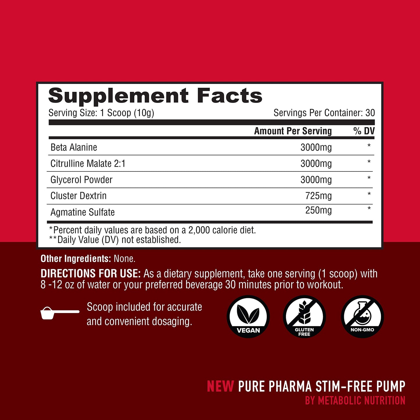 Metabolic Nutrition Stim Free Pump Capsule 30 Servings