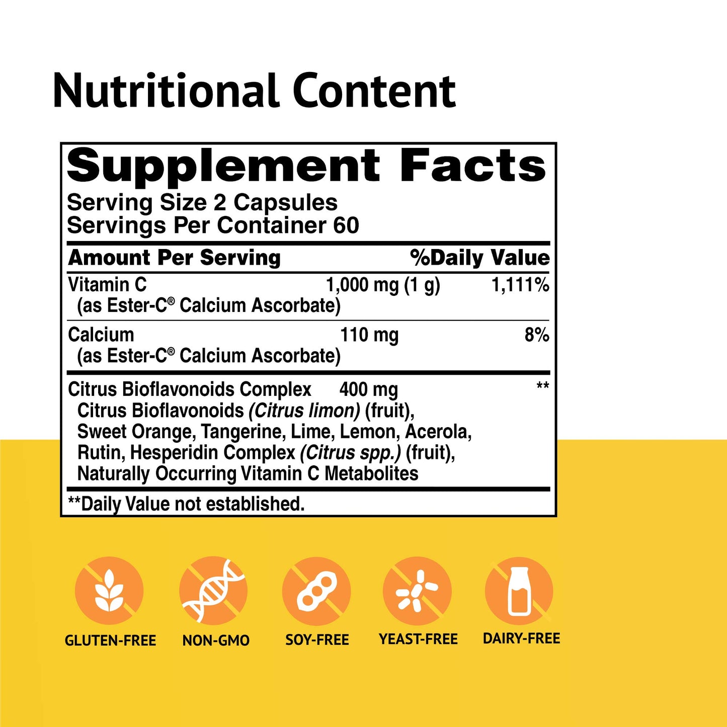 American Health Ester-Vitamin C with Citrus Bioflavonoids 500 mg Capsules, 120 Count