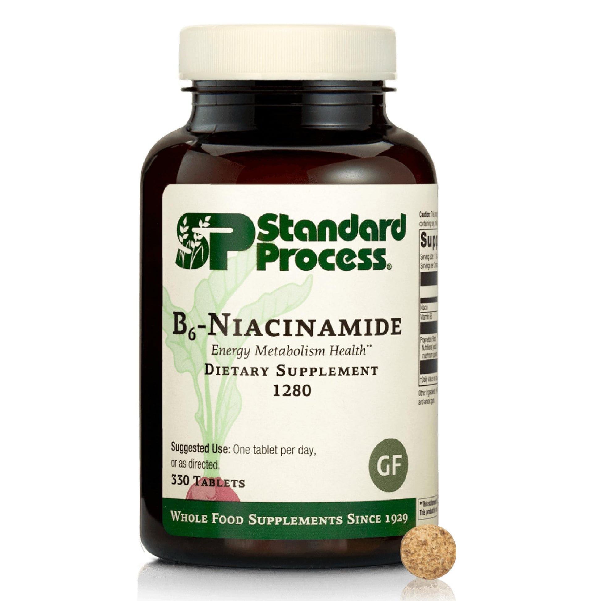 Standard Process Inc. B6-Niacinamide Energy Metabolism Health Dietary Support Tablet, 330 Tablets