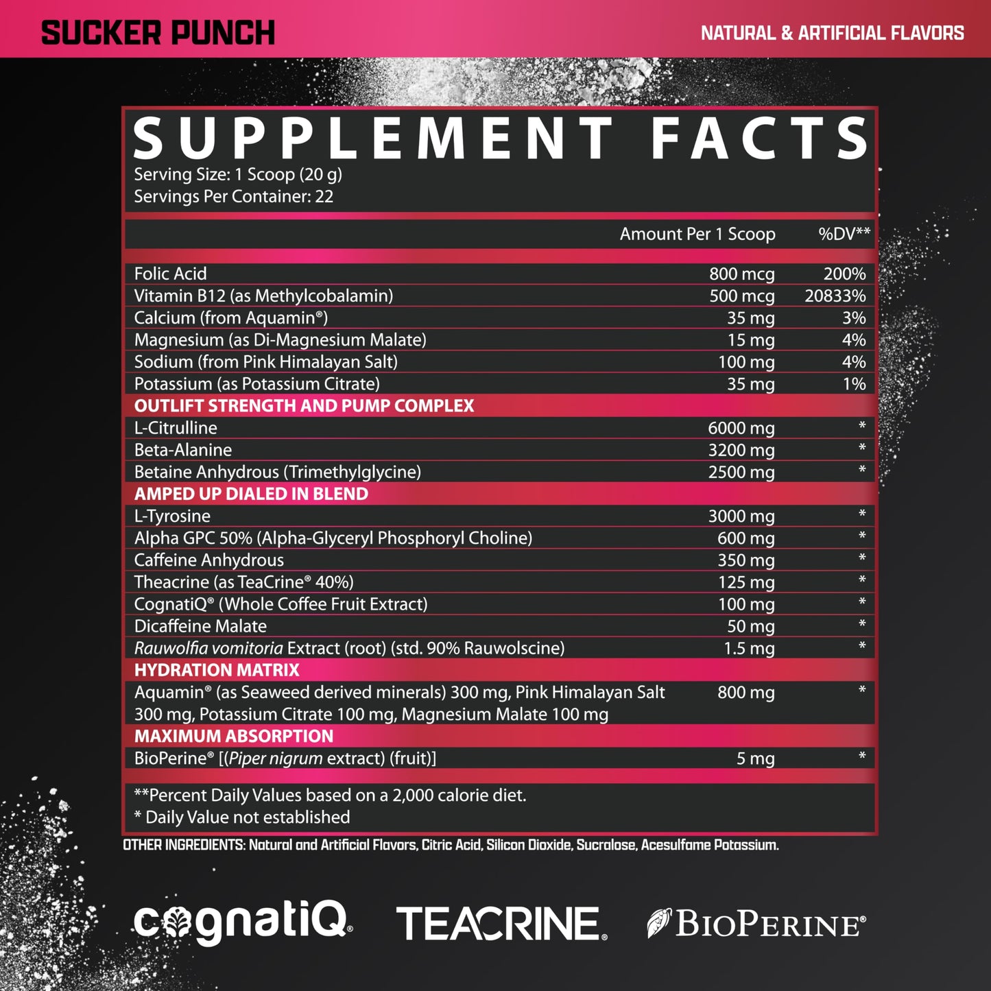 Nutrex Research OUTLIFT Amped Max Dosed High Stim Pre Workout Powder 15.7 oz