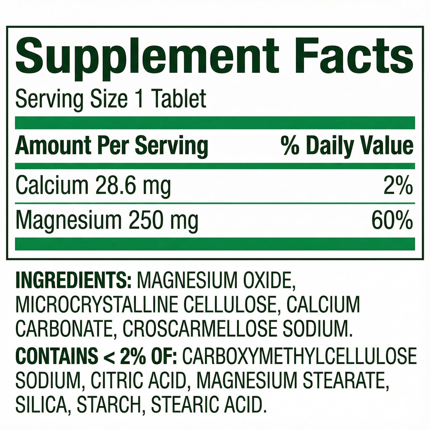 Unique Bundle Store Magnesium Oxide 250 mg Tablets, 250 Count