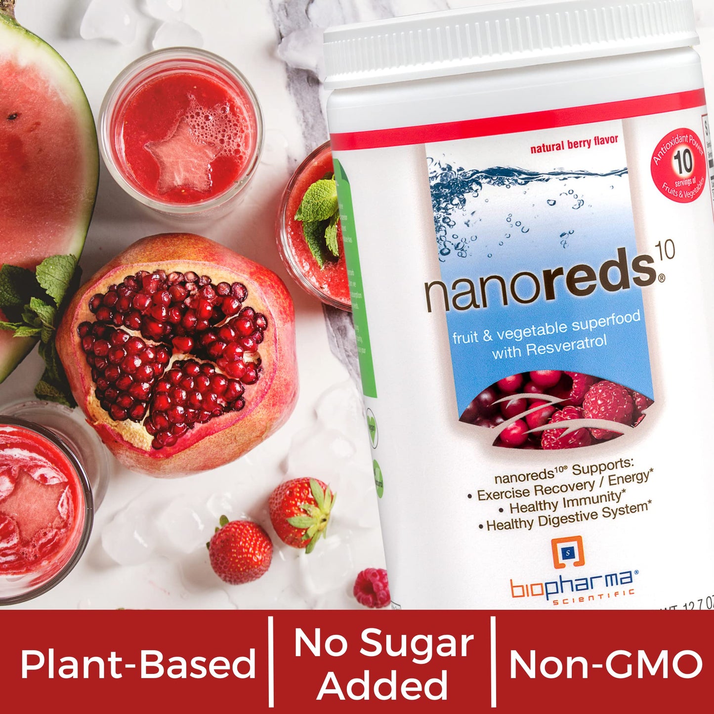 Biopharma Scientific Nanoreds Reds Superfood Powder, 12.7 oz